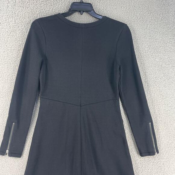 Athleta Womens Celebration Dress Ponte Sz * L Black Cotton Modal - Picture 14 of 16